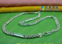 男士项链批发新风尚 925银单扣短管分段设计引领潮流