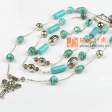 松石茶晶项链毛衣链 阿勇时尚饰品批发网，打造你的松石饰品潮流