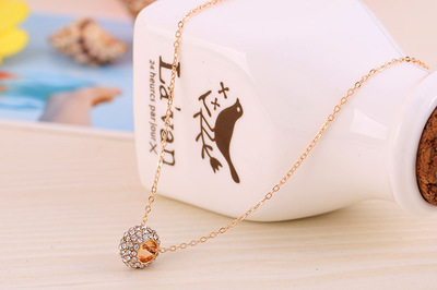 新款时尚韩国饰品 镶钻O字链项饰与立体圆形合金吊坠的批发指南